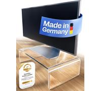 Transparent acrylic glass screen stand,made in Germany,exclusive screen riser made from 10 mm acrylic glass,high-quality screen mount,made in Germany
