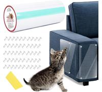 Transparent Anti-Claw Cat Sofa Door Protection Anti Claw Dog Sticker For Furniture,Door,Wall,Carpets,Countertops,Anti Scrath Tape With 50 Screwed Nails (30 Cm X 5 M)