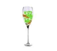 Transparent Aquarium en Verre Transparent en Forme de Verre de Champagne, décoration de la Maison Goldfish(13cmx60cm)