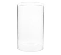 Transparent Bougeoir Cylindrique Coupe-Vent, en Verre | Structure Simple et Décorative, Tube Ouvert aux Deux Extrémités, Verre Borosilicaté pour Bougies Piliers