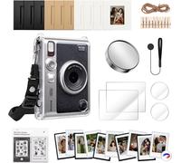 Transparent Case and Accessories Compatible with Fujifilm Instax Mini Evo, Mini Evo Case/Lens Cap/Protector/Magnetic Frames/Stickers
