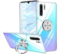 Transparent Case For Huawei P30 Pro Case With Ring, 360° Rotating Stand, Slim Transparent Case Protection Shockproof Soft Silicone Tpu Cases For Huawei P30 Pro