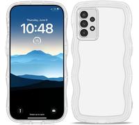Transparent Case For Samsung Galaxy A13 4g/5g - Cute Wave Soft Lightweight Thin Soft Girls Women Shockproof Non-Slip Bumper Cover (White)
