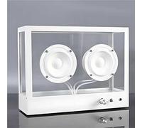 Transparent Cassette Bluetooth Speaker, Cassette Portable Bluetooth Speaker, Fully Enclosed Transparent Acoustic Chamber Design, Support Bluetooth Playback/USB/AUX Playback, for Gifting(White,Small)