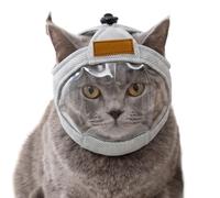Transparent Cat Muzzle, Breathable Pet Head Cover for Grooming Care | Suitable For Nail Trimming, Bathing, Grooming, Recovery, And Veterinary Visits With An Adjustable Secure Fit.