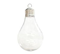Transparent Christmas Light Bulb Ornaments - Fillable Candy Decoration Containers, Clear Reusable Craft Baubles Delivering Charming Seasonal Displays | Holiday Hanging Accessories Supporting