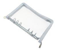 Transparent Couverture de Classeur Fermeture Éclair en PVC à 6 Anneaux | Design Léger et Surface Lisse, Visibilité Claire, Protège les Feuilles, pour Agendas, Cahiers et Bureaux