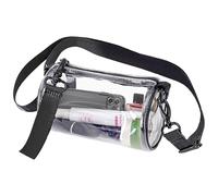 Transparent Design Gym Bag, Stadium Approved Clear Bag Purse, Small PVC Clear Shoulder Bag, Transparent Cylinder Shoulder Bags 19x10x10cm for Women, Sports Event, Travel, Clear Color