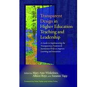 Transparent Design In Higher Education Teaching And Leadership