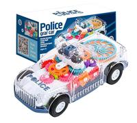 Transparent Gear Car, Electric Transparent Vehicle, Bump and Go Car, Toddler Toys with Music, Cool Lights Car, Educational Play Vehicle, Interactive Toddler Toy, Bump and Go Action Car, Kids Music