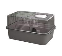 Transparent Hamster Cage, Portable Pet Cage for Mice and Gerbils, Easy to Clean Dwarf Hamster Cage, Spacious Large Hamster Cages 18.11x12.2x9.45 Inches for Dwarf Hamsters, Mice, Gerbils