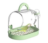 Transparent Hand Held Cage, Hiking Bird Carrier, 9.06x6.1x6.89 in, Carriers Bottom Tray, Compact and Design, Clear Birds Travel Cage for Home, and Hiking Use (Multicolor)