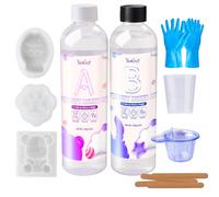 Transparent Kit de Fabrication Squishy en Silicone Liquide, 500g de Silicone Liquide Ultra-Doux pour Squishy Maker & Taba Squishy, Squishy Maker de Kit Peut RéDuire Stress, Gel Souple Transparent