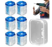 Transparent Magnetic Screw Rings - 6 Pack Hand Tool Attachment, Electric Drill Accessory with Easy Use Feature, Practical DIY Hardware Aid, Long Lasting Construction Detail, Workers Crafters Home Impr