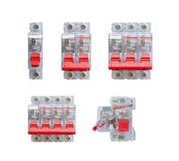 Transparent MCB DZ47 NXB DZ30 DZ40 EPN DPN TPN 1P 2P 3P 4P AC 230/400V Miniature Circuit Breaker DIN Rail Household Air Switch, Pièces(4P,25A)