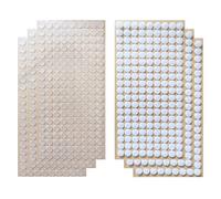 Transparent Mince Clair Autocollant Rond, 504Paires 1008 Capsules 10mm Cercles avec Crochets et Boucles Auto-adhésifs,Autocollantes Points Arrière Dots Coins
