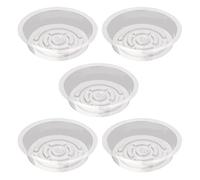 Transparent Plant Pot Tray, Flower Pot Saucer Set, 5X Indoor and Outdoor Plates with Anti-Spill Feature, Plant Protection for Furniture, Table Desktop Garden Balcony Use for Pots Planting Supplies
