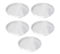 Transparent Plant Pot Tray, Flower Pot Saucer Set, 5X Indoor and Outdoor Plates with Anti-Spill Feature, Plant Protection for Furniture, Table Desktop Garden Balcony Use for Pots Planting Supplies
