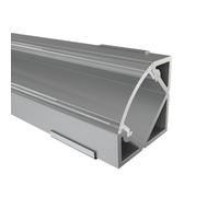 TRANSPARENT - Profile aluminium LED 200 cm ECKE 45 + Couvercle transparent pour bande LED
