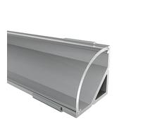 TRANSPARENT - Profile aluminium LED 200 cm ECKE RUND + Couvercle transparent pour bande LED