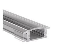 TRANSPARENT - Profile aluminium LED 200 cm EINBAU KL + Couvercle transparent pour bande LED