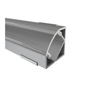 TRANSPARENT - Profile aluminium LED 50 cm ECKE 45 + Couvercle transparent pour bande LED