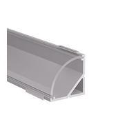 TRANSPARENT - Profile aluminium LED 50 cm ECKE RUND + Couvercle transparent pour bande LED