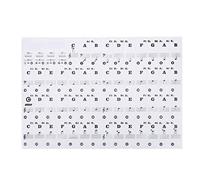 Transparent Removable Piano Key Board Sticker, Bold Large Letter Piano Stickers Piano Keyboard Stickers 61/88 Key Electronic Pianosideal for Piano Beginners (Black)