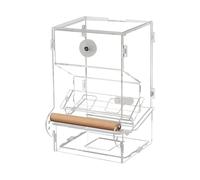 Transparent sans éversement 'Oiseaux de éversement - Dispensateur Alimentaire Automatique de Cage, Outil 'Alimentation des palettes intégrées | Les carrefours à parakets perroquets Moyens, mangeur