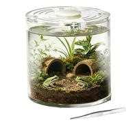 Transparent Spider Habitat - Ventilated Acrylic Case, 4.02 inches Secure Housing with Containment, Escape Proof Design, Stackable Terrarium, Shelter for Molting Safety Monitoring Invertebrates