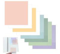 Transparent Sticky Notes - 400 Sheets Small Sticky Notes | Reusable Translucent Memo Pad 3 X 3 Pouce | Auto-Adhesive Clear Stickies N0tes | 50 Sheets for Pad, 6 Colorful Pads | 2 White Scratch Pads