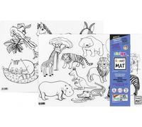 Transparent Strigo Funny Mat Animaux domestiques et sauvages Set de 2 pièces 33,5x48cm