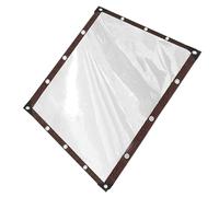 Transparent Tarp - Waterproof Cover | 7x7 Ft Garden Tarpaulin with Grommets, Outdoor Protection for Painting, Patio, Roof, Camping, Porch, Home, Plant, Chicken Coop, Greenhouse