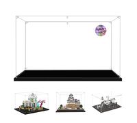 Transparent Vitrine 40x30x25,3mm Acrylique Anti Poussière Boîte de Présentation pour Harry Potter Chateau Poudlard 76419 Himeji Château 21060 Maison Blanche Neige 43242