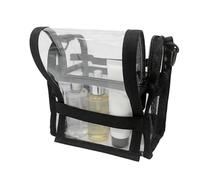 Transparent Waterproof Makeup Travel Bag - Modern Cosmetic Organizer, Spacious Portable Storage Case Delivering Convenient Access and Neat Arrangement | Reusable Toiletry Pouch Supporting Everyday
