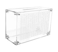 Transparente - 23,2 X 9,5 X 15 Cm avec Compteur pour Adultes | Atteignez Vos Objectifs D'épargne Plus Rapidement Grâce À Ces Tirelires en Acrylique Transparent - Parfaites pour Dével