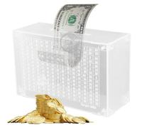 Transparente | Banque de Rangement Ouverte avec comptoir - 5 000 tirelires Transparentes réutilisables - pour Adultes, garçons, Adolescents