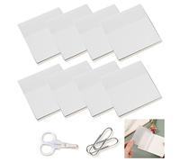 Transparente Haftnotizen, 400 pièces, Wasserdicht Haftnotizen, Creative Transparente Sticky Notes 75 X 75 Mm, Self-adhesive Sticky Notes Für Büro Und Studenten, avec des ciseaux et 2 trombones