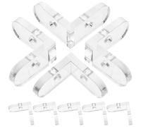 Transparentes Équerres de Fixation en Acrylique 15 Pièces | Attaches Amovibles de L, Assemblages Stables, Visibilité Préservée pour Vitrines D’exposition ou Projets Créatifs