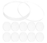 Transparentes Feuilles Acryliques Rondes 20 Pièces | Acrylique Léger et Portable, Haute Clarté, Bases pour Œuvres, Embellissements en Résine et Présentoirs Signalétiques