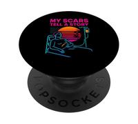 Transplant My Scars Tell a Story Patien Chirurgie Vintage pour Homme PopSockets PopGrip Adhésif