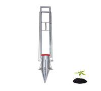 Transplanteur de légumes, Outils de Plantation de bulbes à Long Manche, transplanteur de semis, planteur de semis à Traction Manuelle(Tip length7.8in,3in Diameter)