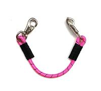 Transport - Attache élastique en caoutchouc avec crochet de panique et clip de bull pour équitation, remorque de cheval, boîte et écurie (60 cm, lot - rose)