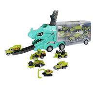 Transport de camions de dinosaures, camion de transport de voitures de dinosaure - Éjection Ejectational Race Track Transport Transport Truck Toys - Deform