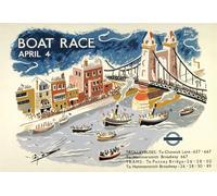 Transport For London - imprimé "Boat Race April 4", papier PM12086 (30 cm x 40 cm) (coloré)
