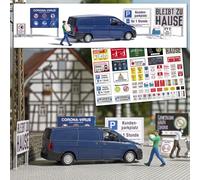 Transport Mini Scène Avec Anglais Plaques Oo (1:76) / Ho (1:87) Busch 7912