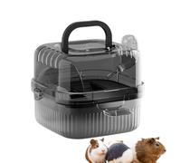 Transport pour hamster, double couche en respirante, cage à hamster avec poignée, pour cochons d', lapins nains, souris, chinchilla, promenades, visites chez le vétérinaire,