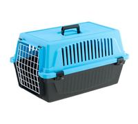 Ferplast Caisse de transport Chat/Chien – 8 kg, porte en fer plastifié, 37×58×32 cm, Bleu clair
