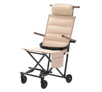 Transport Wheelchair - Lying and Sitting Wheeled Seat | High Load Bearing Medical Seating Solution, Folding Mobility Assistance Seat, Capacity Lightweight Transport Wheelchair for Elderly Senior Adult