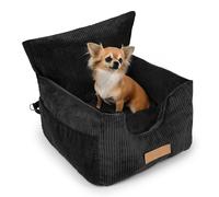 Transporteur 2-en-1 Dogeste pour petit chien ou chat – panier auto et lit de voyage en velours côtelé noir